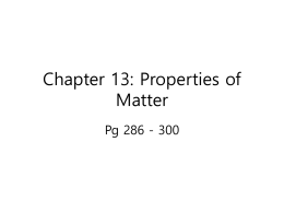 Chapter 13: Properties of Matter - Biology and Other Sciences for KICS