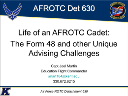 AFROTC Advisor Info - Kent State University