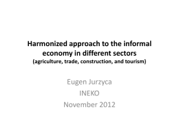 Harmonized approach to the informal economy in different sectors