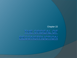 The Ordeal of Reconstruction - American-Leadership