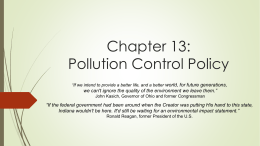 Chapter 13: Pollution Control Policy