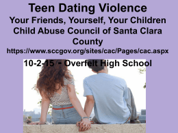 Teen Dating Violence Presentation Powerpoint