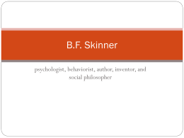 BF Skinner - Anthony John