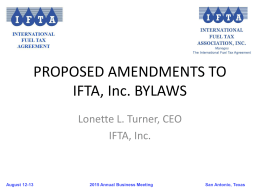 IFTA Bylaws Amendment
