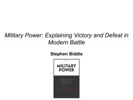Military Power: Explaining Victory and Defeat in