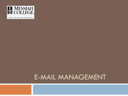 E-mail Management - The Collaboratory Online