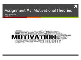 Assignment #2: Motivational Theories