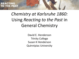 Chemistry at Karlsruhe 1860
