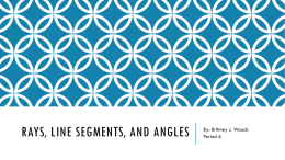 Rays, line segments, and angles