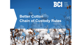 Better Cotton Chain of Custody Rules