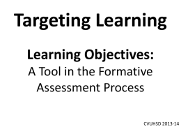 Learning Objective Presentation