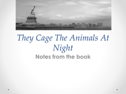 They Cage The Animals At Night