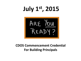 CDOS for Building Principals Presentation