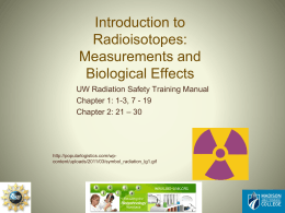 Introduction to Radioisotopes: Measurements and - Bio-Link