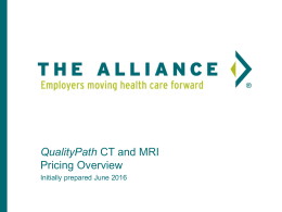 QualityPath CT and MRI Reimbursement Methodology