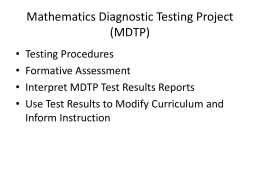 MDTP Testing Procedures PowerPoint