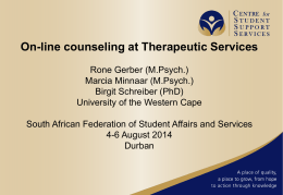 On-line counseling at Therapeutic Services