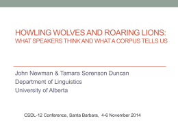 Howling wolves and roaring lions: what speakers think and what a