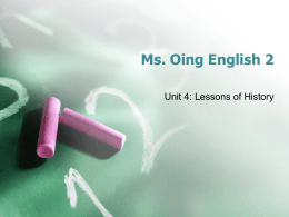 Ms. Oing English 2 - Flipped Out Teaching