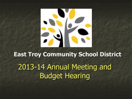 2000 Annual School District Meeting