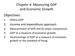 Ch.4: Measuring GDP and economic growth