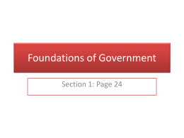Foundations of Government - greene