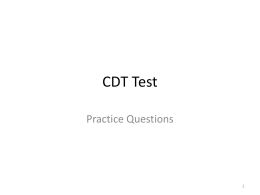 CDT Test