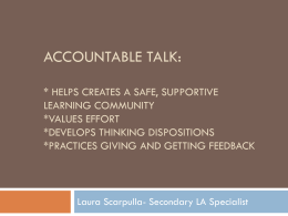Accountable Talk - Everglades Elementary School