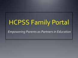 HCPSS Family Portal