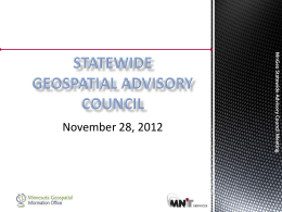 MnGeo Statewide Advisory Council Meeting