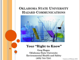 Safety Data Sheet - Oklahoma State University