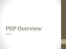 PHP Overview