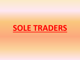 SOLE TRADERS File