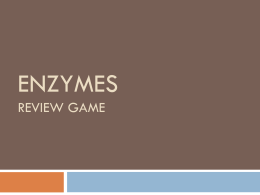 Cell Energy and Enzymes REVIEW GAME