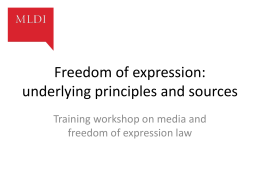 general principles on freedom of expression