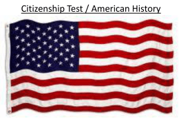 Citizenship and American History PowerPoint Review