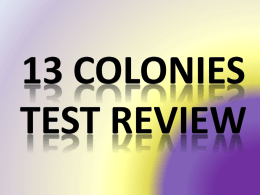 13 Colonies test review
