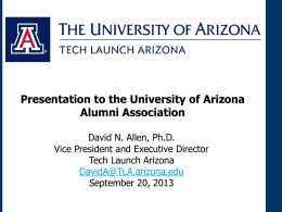 davida@TLA.Arizona.edu - UA Alumni Association