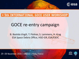 GOCE re-entry campaign