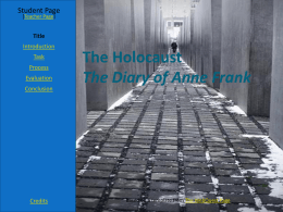 The Holocaust The Diary of Anne Frank