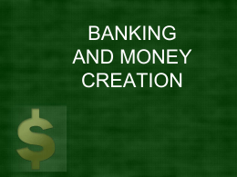 banking and money creation - Sara Russo
