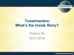 PowerPoint - District 25 Toastmasters