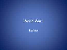 WWI Review