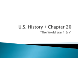 Chapter 27 WW1 powerpoint and webquests
