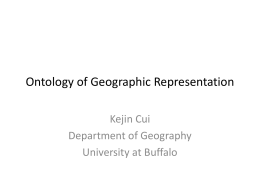 Ontology of Geographic Representation - NCOR