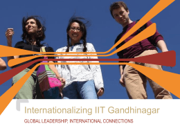 Internationalization of IITGN