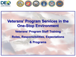 Veterans` Program - Department of Economic Opportunity