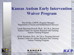 NIDRR parent Training - The Kansas Center for Autism Research