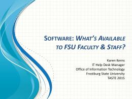 Software - Frostburg State University