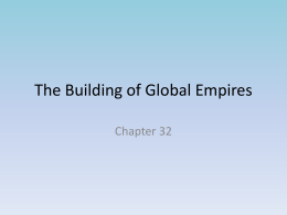 The Building of Global Empires